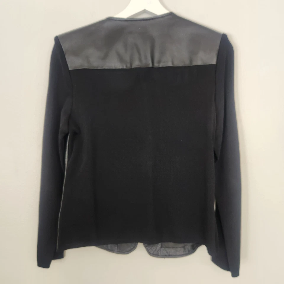 PETER NYGARD Women's Jacket Medium Leather Knit Studded Moto Hipster Whimsigoth  - Image 3 of 4