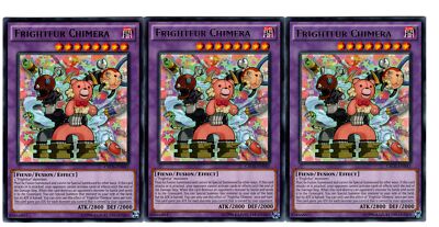 Yugioh- 3X Frightfur Chimera - Rare - Unlimited - CROS-EN043 - Near Mint