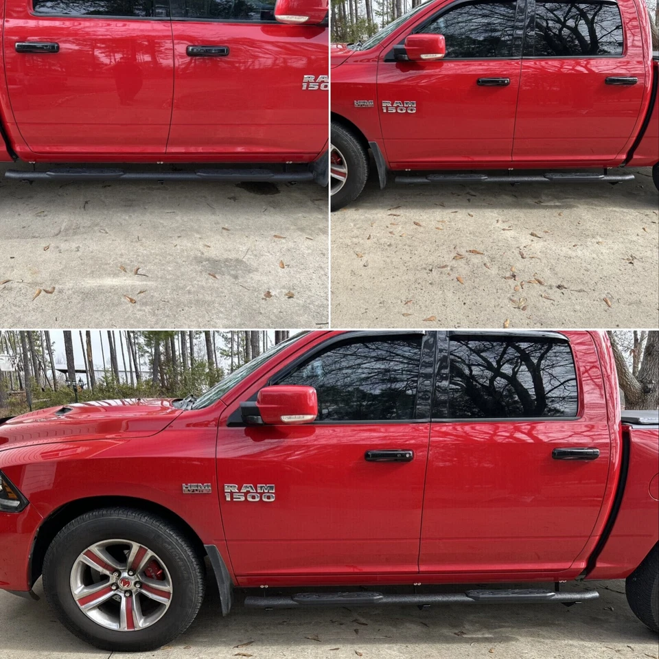 FOR 2009-2018 Dodge Ram 1500 Crew Cab Side Step Curved Running Board Nerf Bar - Imagem 2 de 4