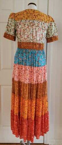 NWT Anthropologie Tiered & True Multicolor Floral Maxi Dress Size S (MSRP: $190) - Picture 4 of 20