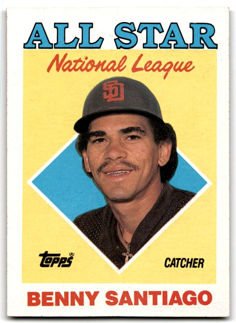 1988 Topps Baseball Card Benny Santiago San Diego Padres