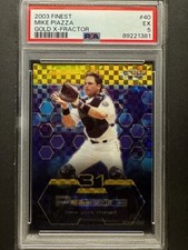 2003 Finest Gold X-Fractor Mike Piazza #40 EX 5 Card 123/199- Hall of Famer