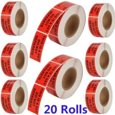 20 Roll 500/Roll 1" X 2" This Is a Set Do Not Separate Sticker FBA Warning Label