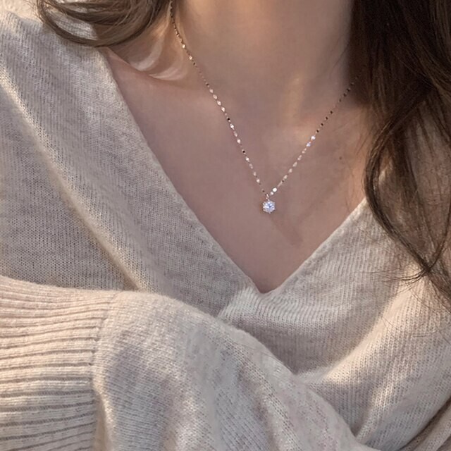 925 Sterling Silver Clavicle Chain Necklace For Women | eBay