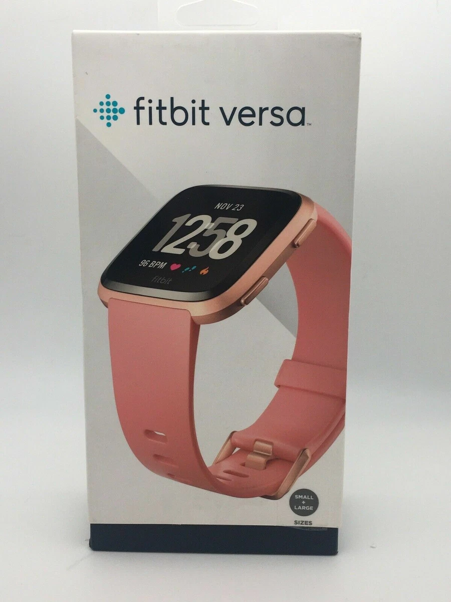 Fitbit Versa Health and Fitness Smartwatch, OneSize (Peach) (Unisex) :  : Electronics