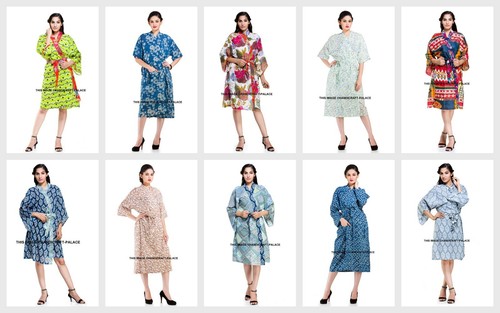 ladies cotton housecoat