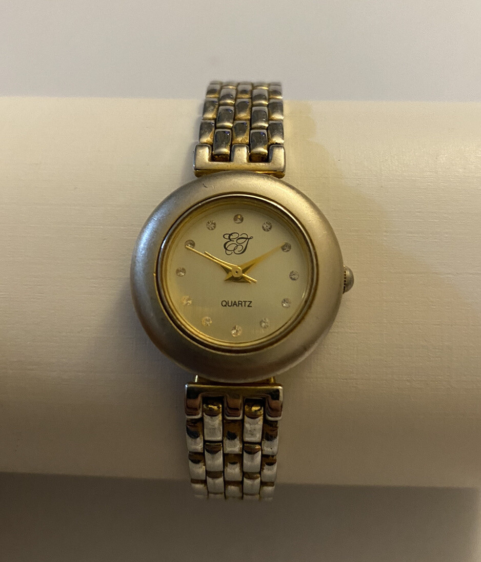EJ Women's Gold Tone Quartz Watch New Battery! Tested Working