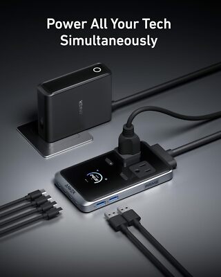 Anker Prime Charging Station 240W 8-in-1 USB C Power Strip 2-AC