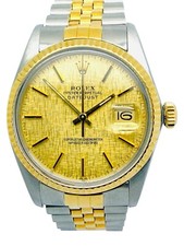 Rolex Oyster Perpetual Datejust Linen Dial Two Tone 36mm 1980 Cal.3035 Ref.16013