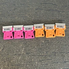 New 6 x ACE 1367572 Plastic Small Steel Single Edge Scrapers Multicolor