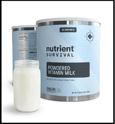 Nutrient Survival Vitamin Powdered Milk Freeze Dried Prepper Supplies & Emerg...