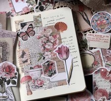 100 vintage junk journal ephemera bundle