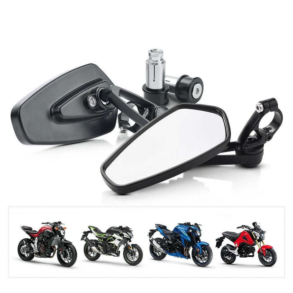 Espejos retrovisores laterales de barra de 7/8" para motocicleta Honda Grom 125 2016 2017 2018 2019 2020 Foto 3 de 4