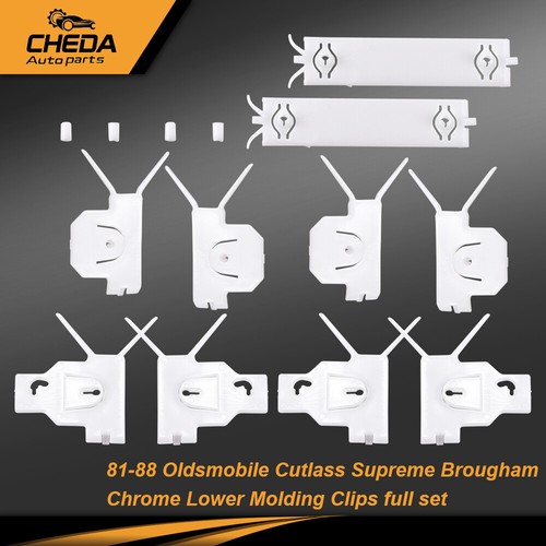 Retaining Clip For 1981-1988 Cutlass Lower Fender Chrome Molding Trim – Front Tire – White – Plastic