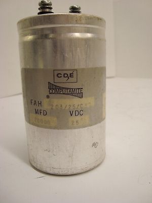 Cornell Dubilier FAH203/25/C3 Capacitor 20000UF, 25VDC