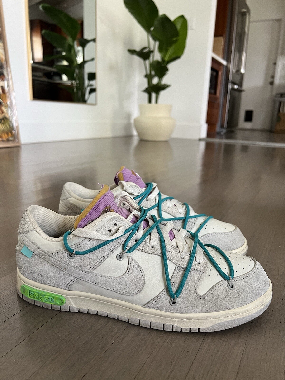 OFF WHITE X NIKE Taglia 11 Nike Off White x Dunk Low Lotto 36 di 50