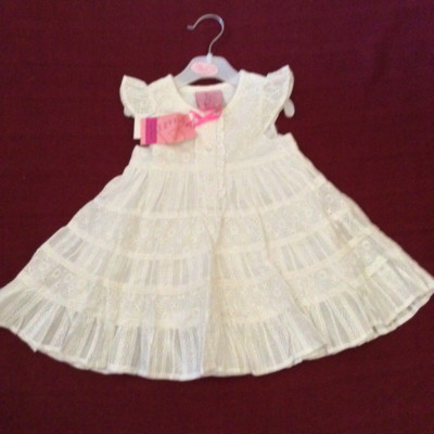 Cutey Couture  Sommerkleid Gr. 74-92 Weiß   England   NEU