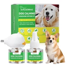 Dog Calming Diffuser Pheromone Dog Peeing Diffuser, 1 Plug in+ 1 Pack 45ml Tr...