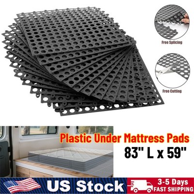 Plastic Ventilated Mattress Underlay Pad for RV Boat Camper - 83'' L X 59'' W Inte