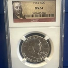 1963 Franklin Half Dollar NGC MS 64