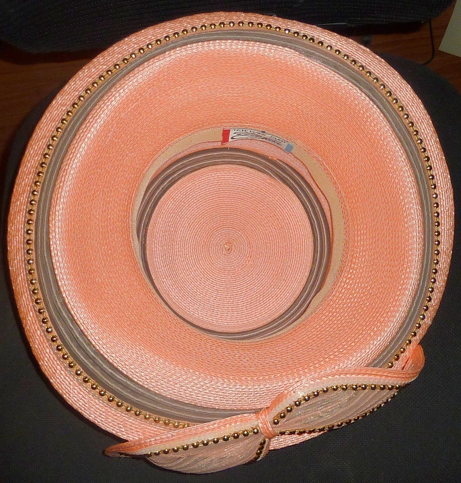 Sombrero de paja rosa para mujer Mr. John Foto 4 de 4