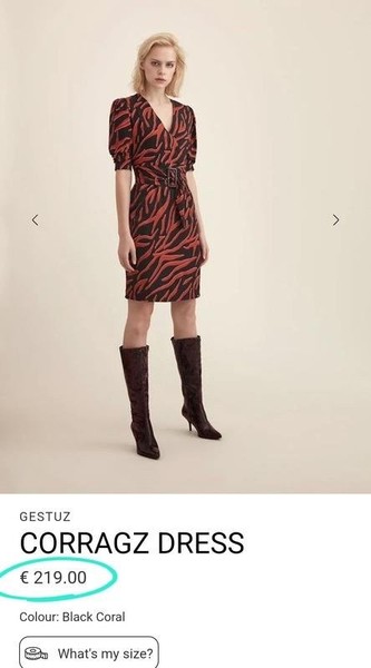 Women Gestuz Dress Burgundy Viscose 36 #86LZ
