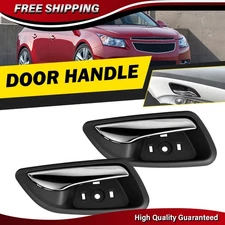 2X Passenger Side Interior Door Handle Black Chrome For 2011-2015 Chevy Cruze