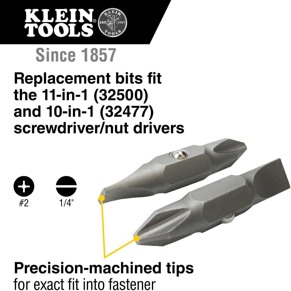 Klein Tools 32483 Bit for 11-in-1 and 10-in-1 Screwdriver 1/4'', Silver 