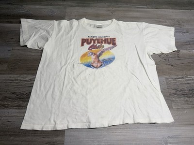 Vintage Chile Parque Nacional Puyehue Kestrel Falcon Graphic Tee Faded XL