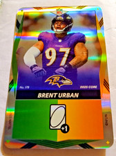BRENT URBAN RAVENS 2025 UNO CORE ELITE NFL GREEN YELLOW SILVER FOIL #178