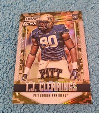 2015 Panini Prizm Draft Picks TJ Clemmings Pittsburgh Camo Rookie 168/199 #238