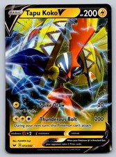 Carta Pokémon Holo Tapu Koko V 072/202 2020 ultra rara spada e scudo LP