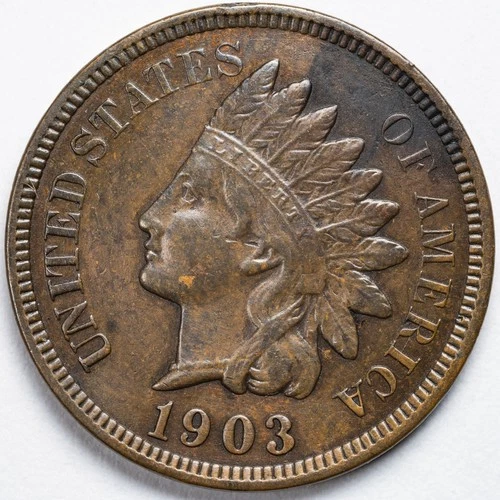 1903 Extremely Fine (XF/EF) Indian Head Penny Cent