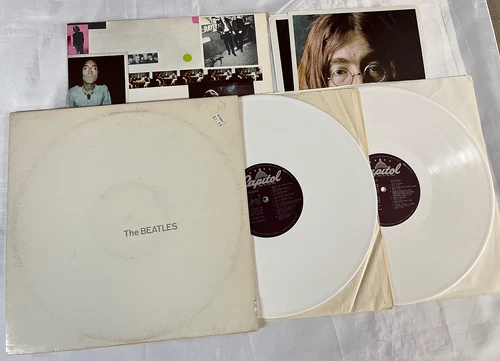 The Beatles "White Album" 2LP WHITE Vinyl Poster Photos SEBX-11841 G/F Lennon