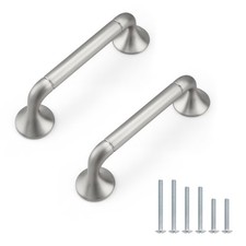 5 Pack Satin Nickel Kitchen Cabinet Handles 3 Inch Center Zinc Alloy Drawer