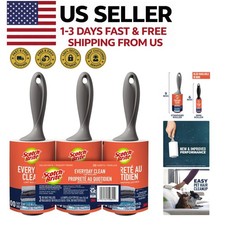 Scotch Brite Everyday Clean Lint Roller Pet Hair Remover 3 Pack 300 Sheets