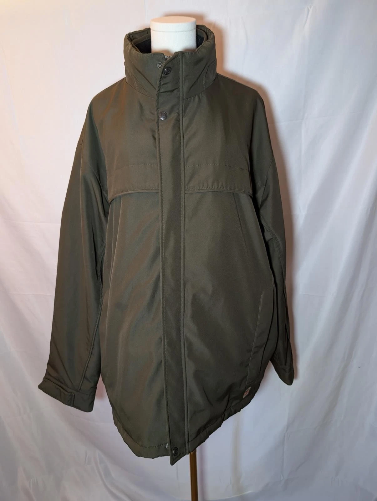 Weatherproof Men's XL Olive Green Winter Coat with Inner Fleece Lining
