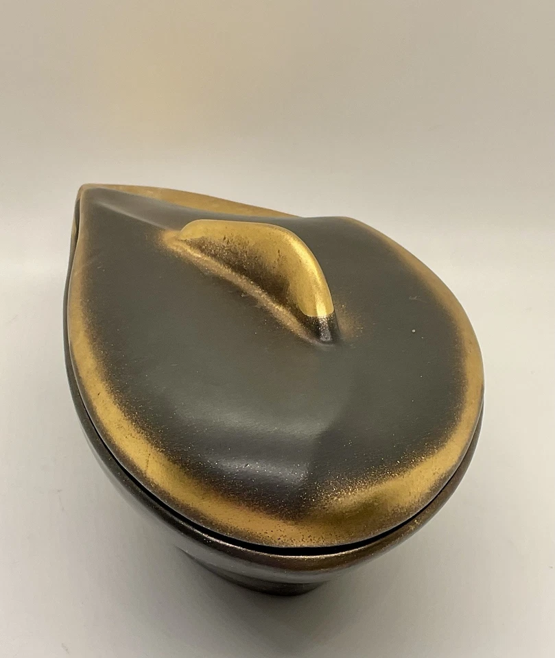 Raro Único MCM Plato de Caramelo Ecléctico Baratija Negro y Dorado Foto 3 de 4