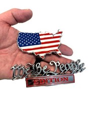 We The People With Usa Map Car Emblem - Metal - For Car Truck Free Shipping We The People With Usa Map Car Emblem - Metal - For Car Truck Free Shipping