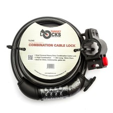 UK Target Quad Bike 1.8m Steel 12mm Diameter Heavy Duty Combination Cable Lock