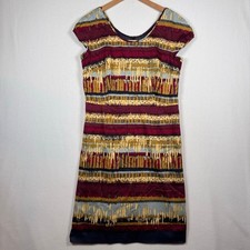 Vestido de Colección Pendleton Colorido Vivo Azteca Occidental Indio Manta Diseño Talla 14
