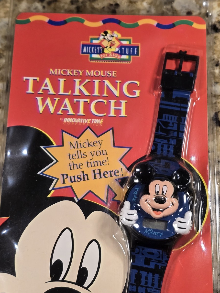 Disney Mickey Mouse Talking Time 時計　未開封 Vintage 1991 Sounds Fun Disney Mickey Mouse Talking Time Watch for