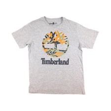 Timberland Boys XL 18/20 Gray Camo Logo Graphic T-Shirt NWT