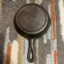 Vtg Three Notch Lodge #3 Cast Iron Skillet Restored