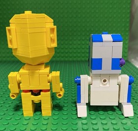LEGO 2010 R2-D2 C-3PO CUBE DUDE STAR WARS Figures SDCC Comic Con Limited Edition