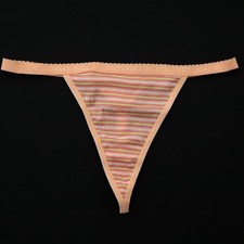 NEW Victoria's Secret VTG 100 Cotton Signature V-String Thong Panty LARGE