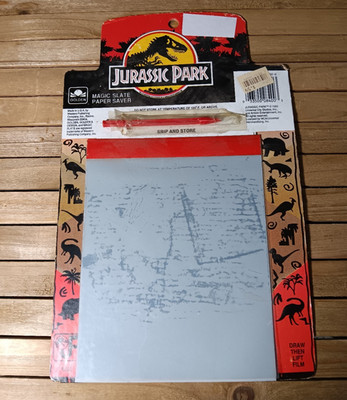 Vintage 1993 Jurassic Park Magic Slate Paper Saver Golden (Some damage - Read)