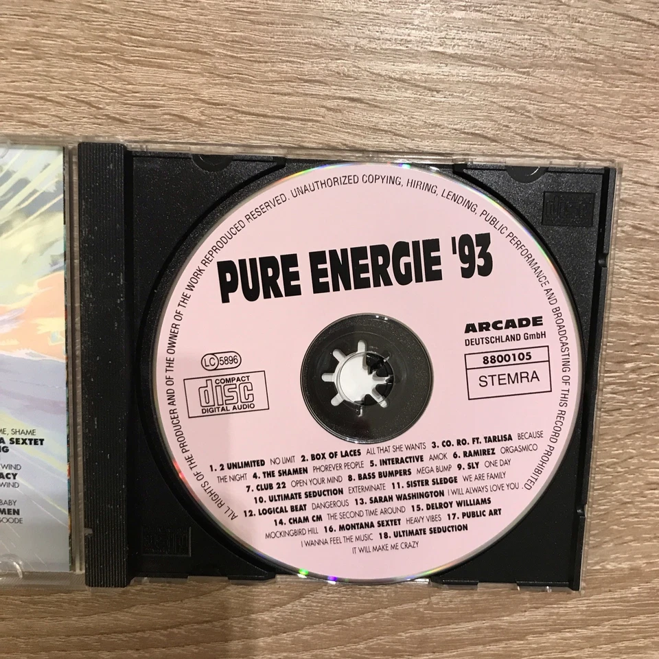 *CD* Various Artists - Pure Energie '93 * Arcade * D - Bild 2 von 3