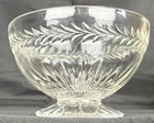 1930s Federal Depression Glass Footed Dessert Sherbet Herringbone Rim Cut Band