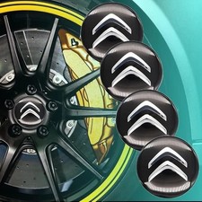 4 Stück Citroen Aufkleber Nabendeckel Kappe Alufelgen 60mm